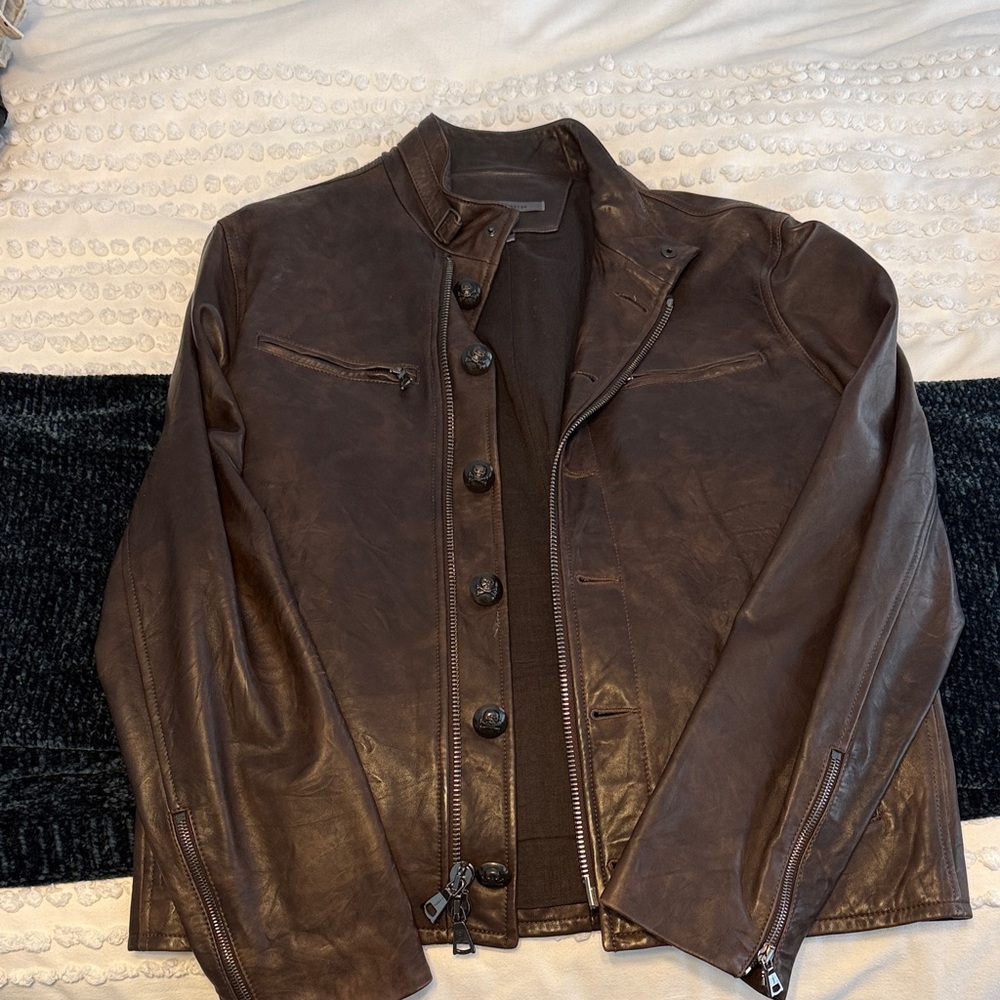 John Varvatos Limited Skull Edition Leather Jacket - never worn